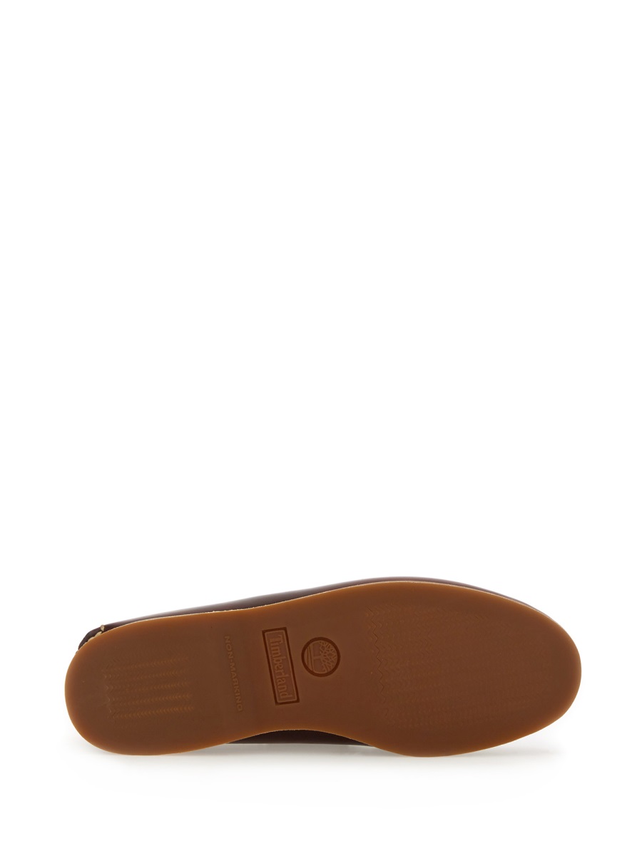 Timberland Rich Brown Polished Moc Stitching Boat Shoes Zwart