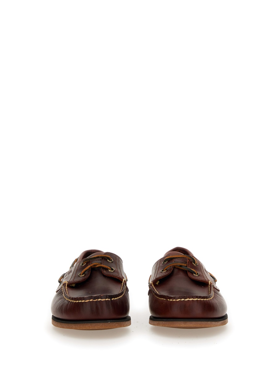 Timberland Rich Brown Polished Moc Stitching Boat Shoes Zwart