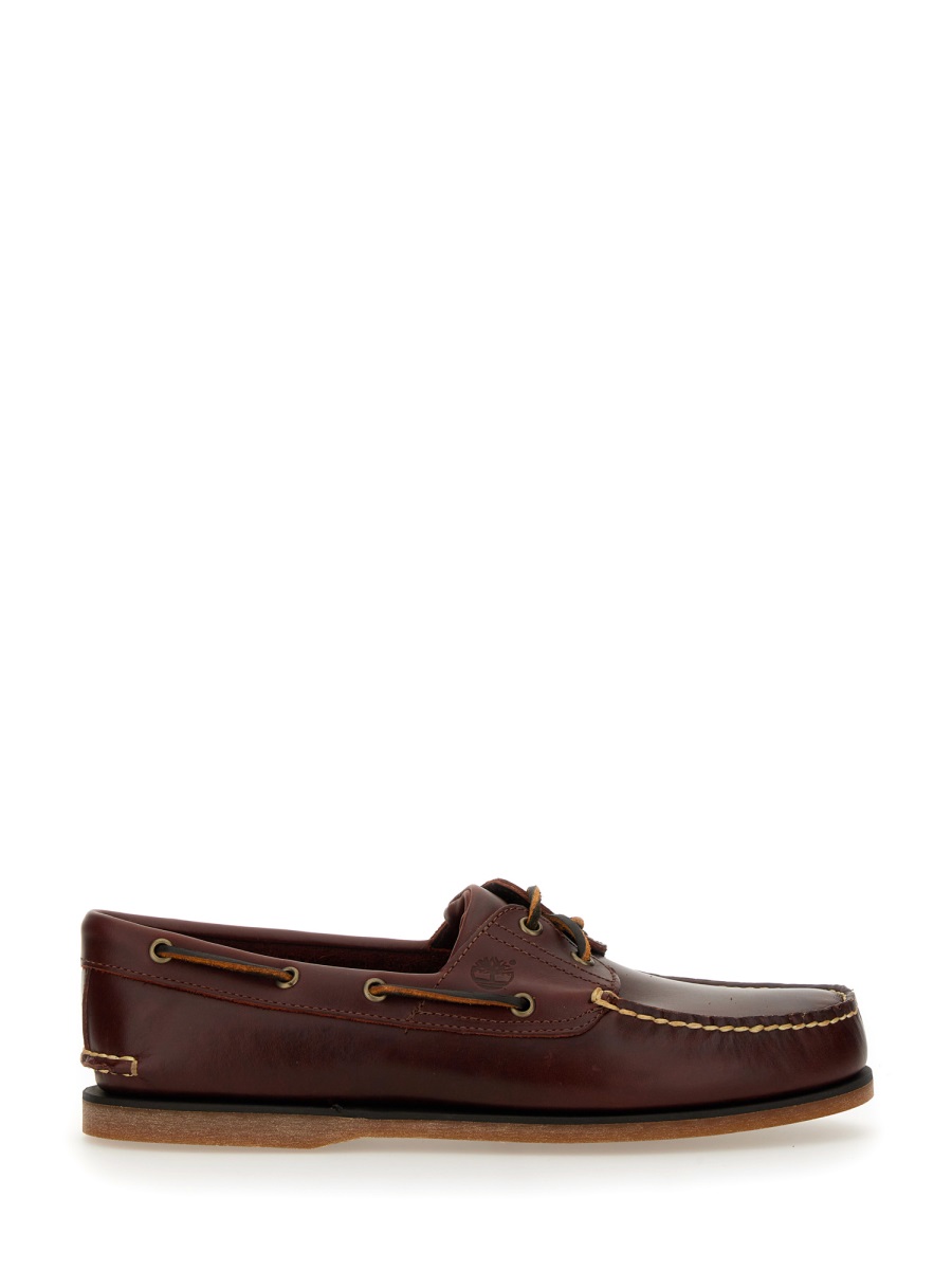 Timberland Rich Brown Polished Moc Stitching Boat Shoes Zwart