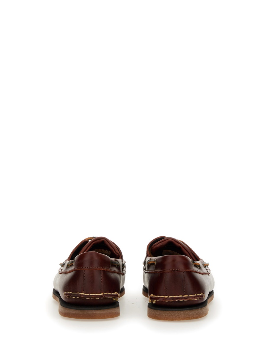 Timberland Rich Brown Polished Moc Stitching Boat Shoes Zwart