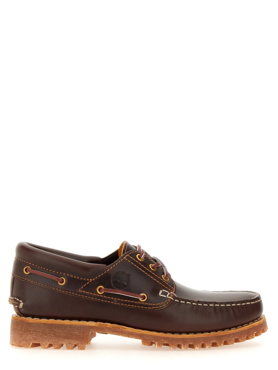 Timberland Rich Brown Rounded Moc Stitching Boat Shoes Bruin
