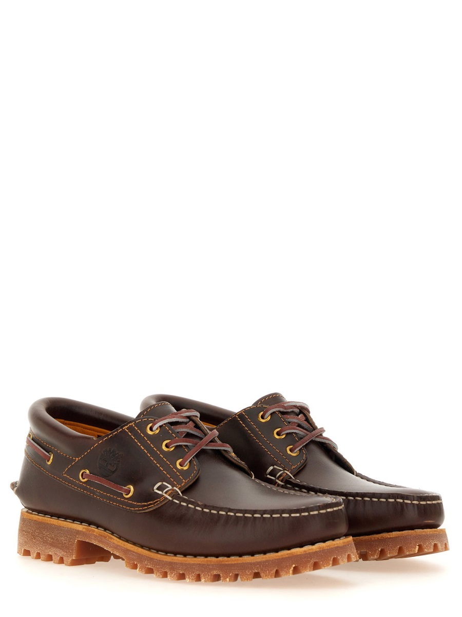 Timberland Rich Brown Rounded Moc Stitching Boat Shoes Bruin
