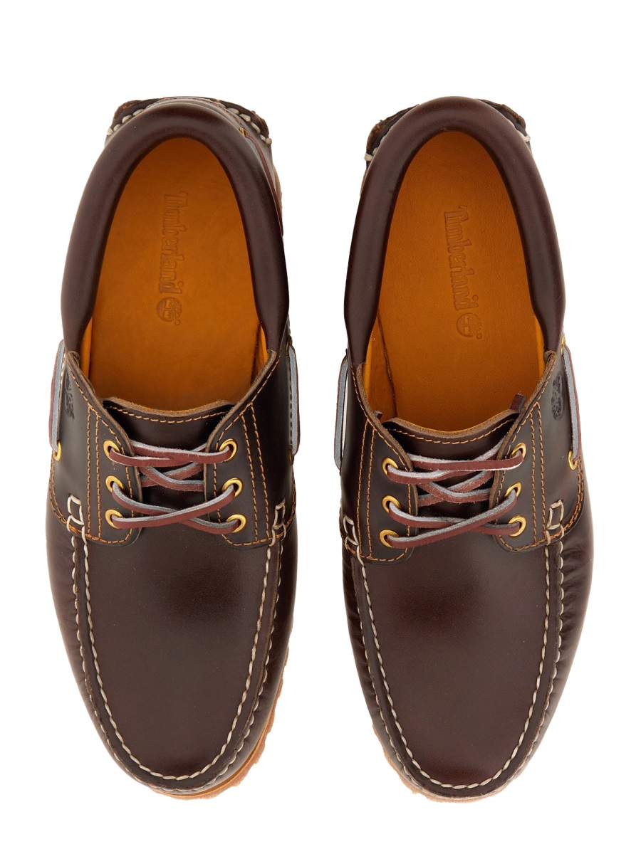Timberland Rich Brown Rounded Moc Stitching Boat Shoes Bruin