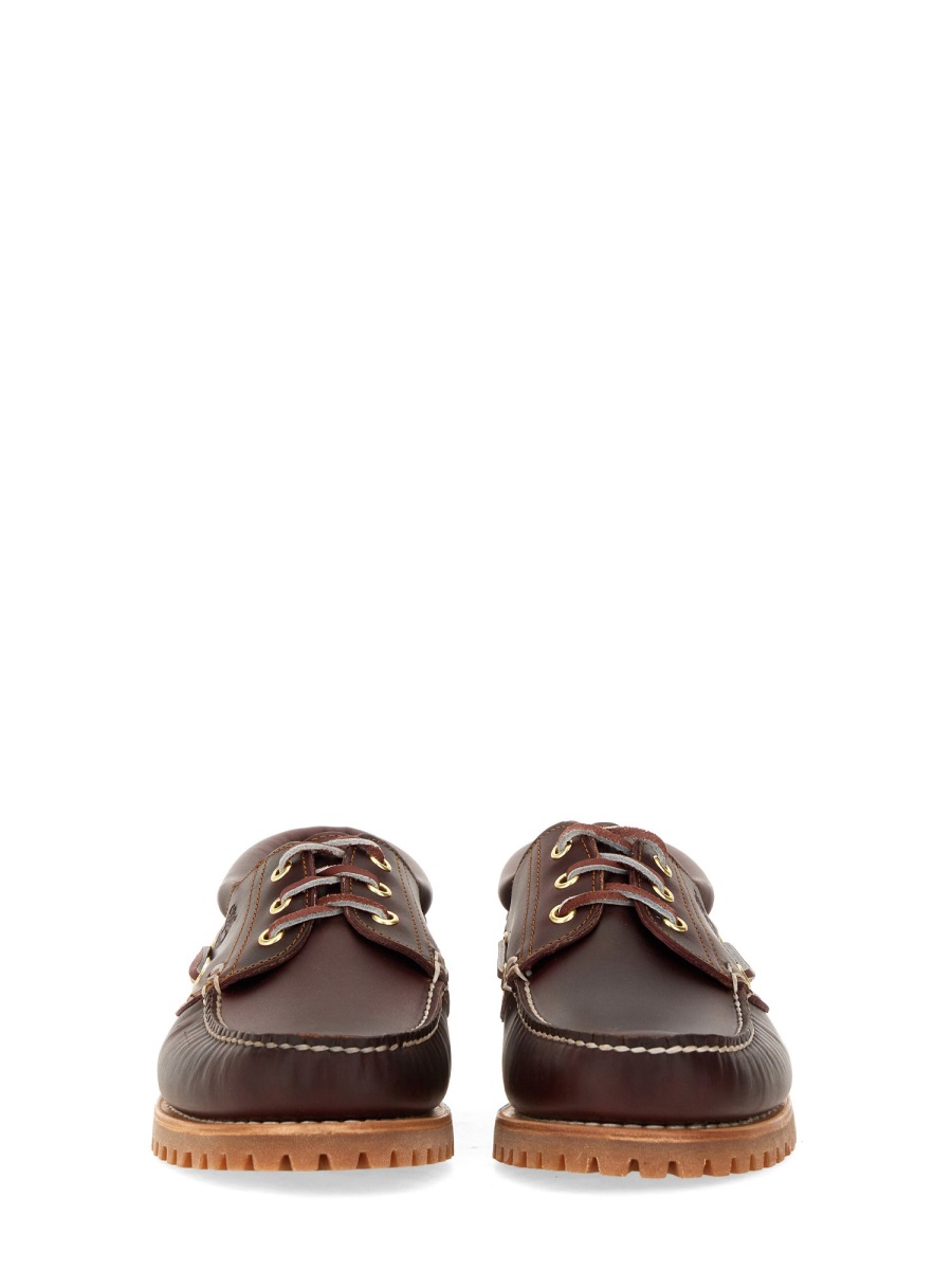 Timberland Rich Brown Padded Collar Boat Loafers Zwart