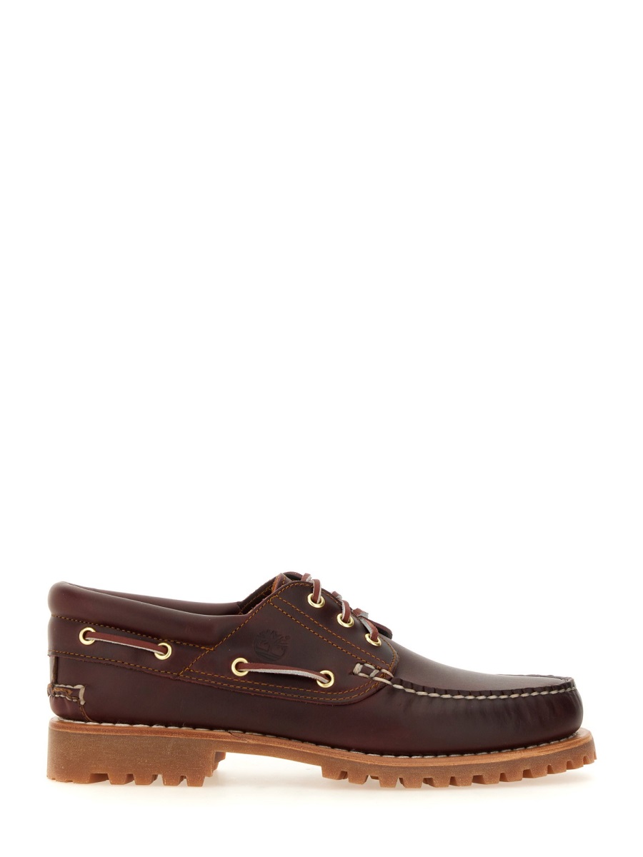 Timberland Rich Brown Padded Collar Boat Loafers Zwart