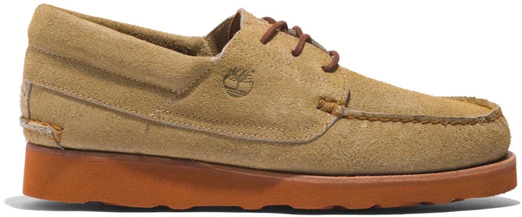 Timberland 3 Eye Wedge Vibram Lace-up Boat Shoes Beige