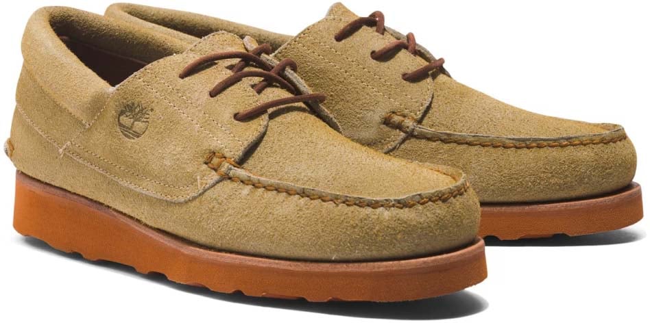 Timberland 3 Eye Wedge Vibram Lace-up Boat Shoes Beige