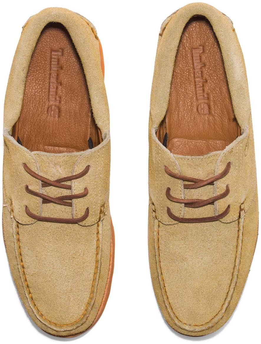 Timberland 3 Eye Wedge Vibram Lace-up Boat Shoes Beige