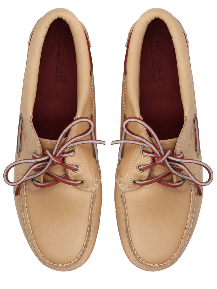 Timberland Leather Noreen Classic Stitching Loafers Bruin