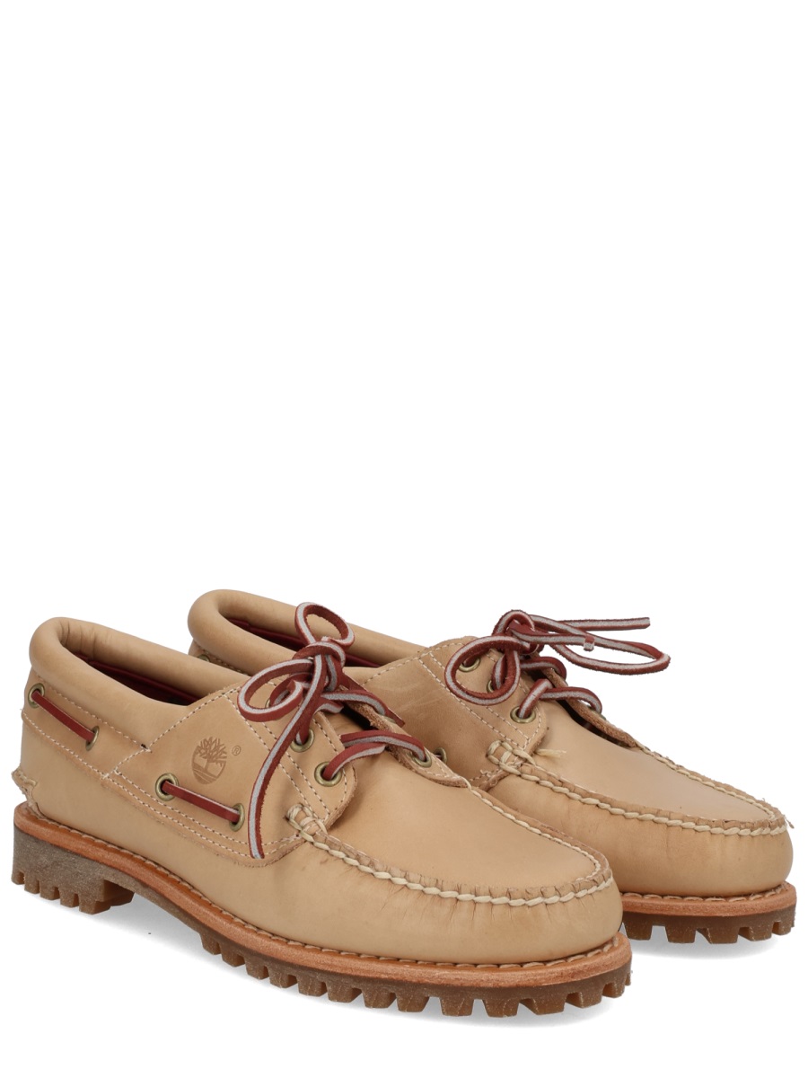 Timberland Leather Noreen Classic Stitching Loafers Bruin