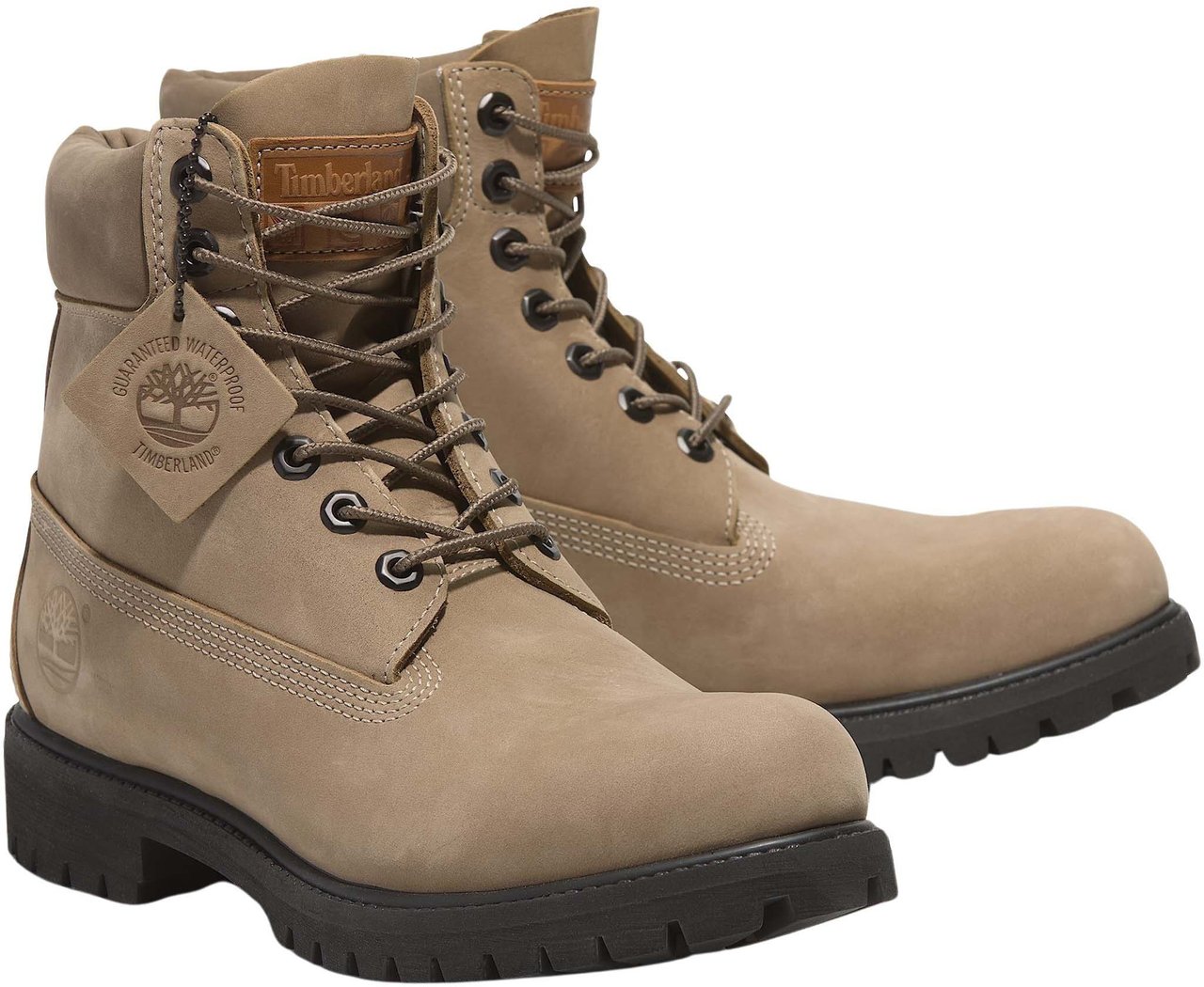Timberland Premium 6 Inch Lace Up Waterproof Boot Beige