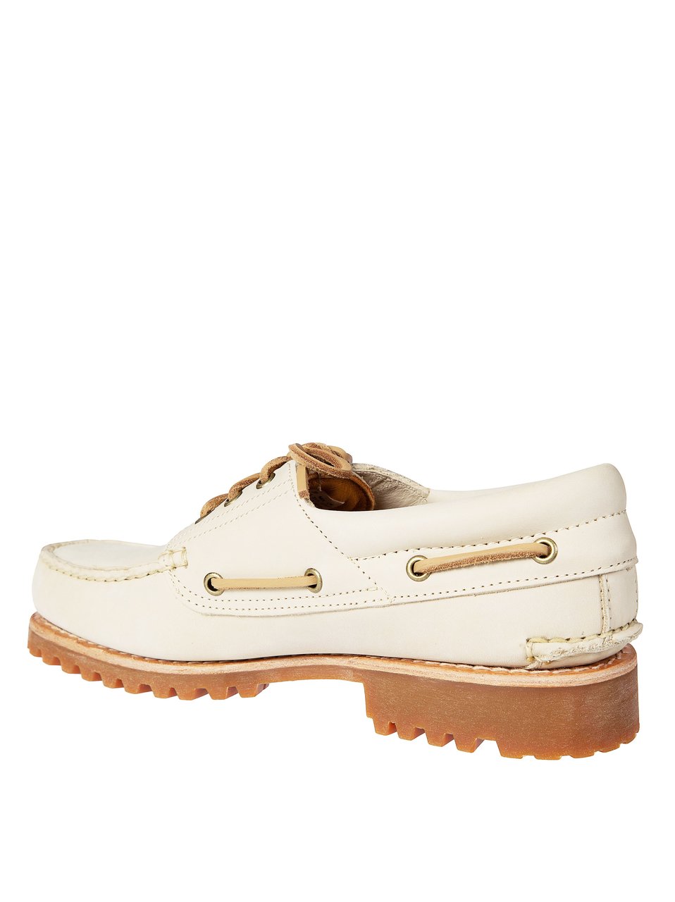 Timberland Light Beige Moccasin Lace Up Shoes Neutraal