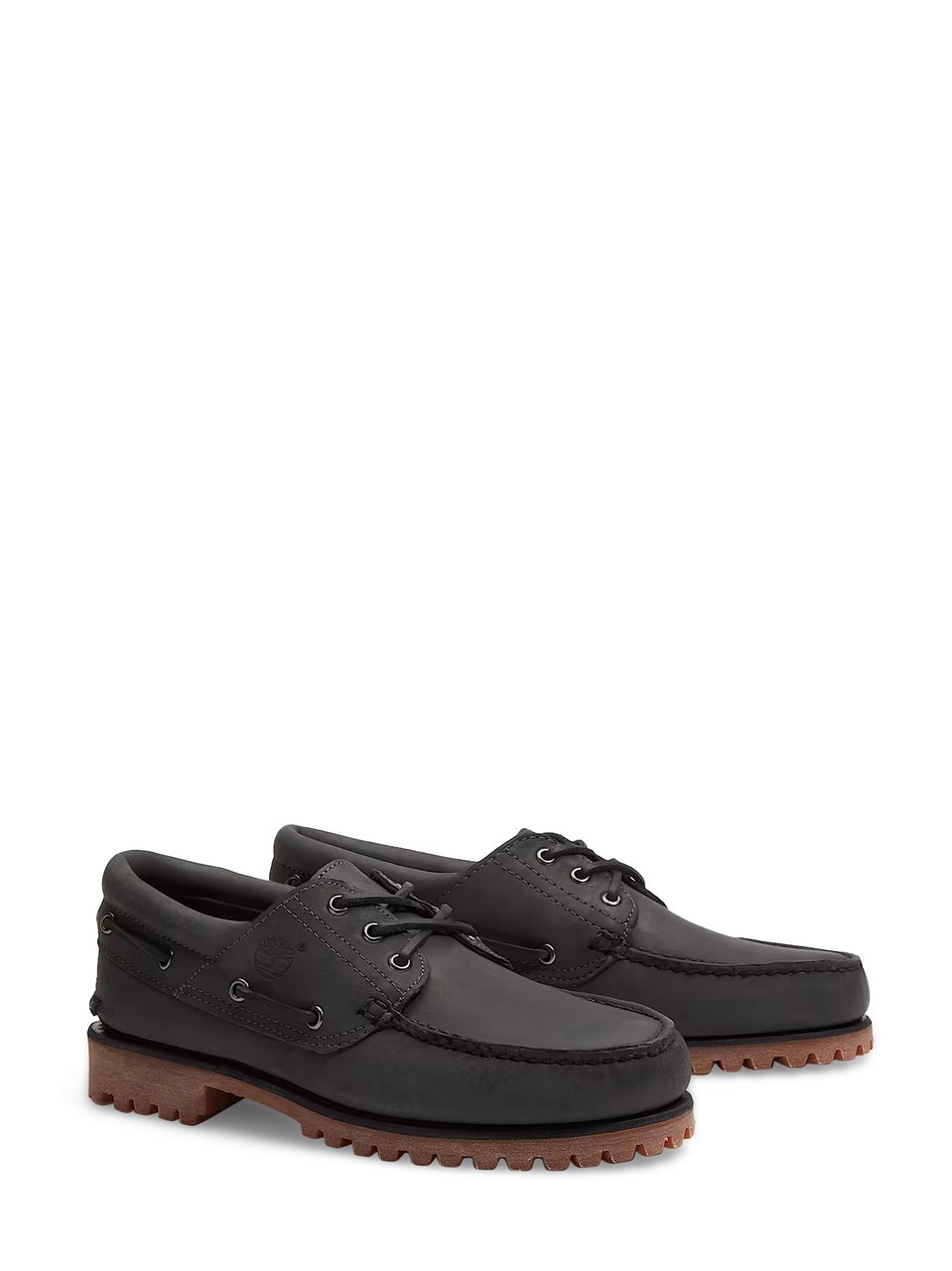 Timberland Classic Boat Shoes with Dark Grey Nubuck Upper Zwart
