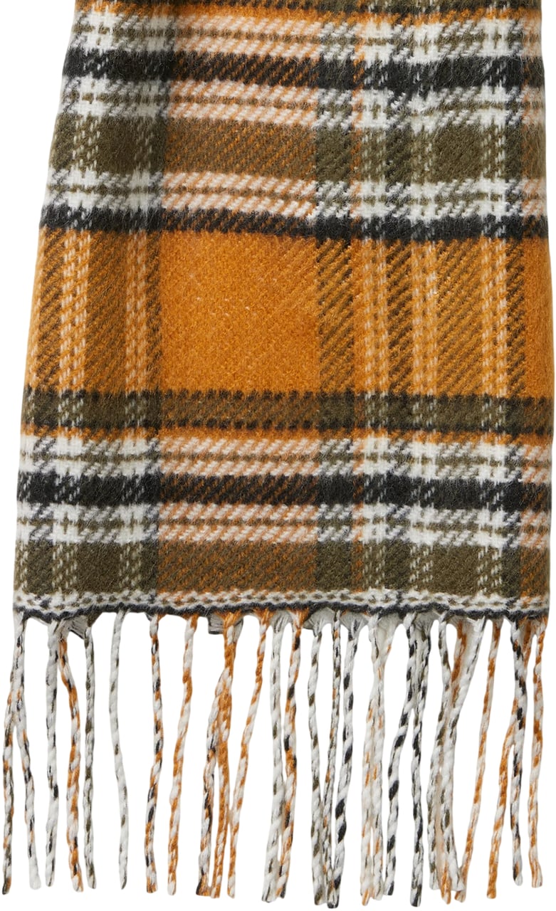 Timberland Sciarpa in Tartan Bianca e Gialla Geel
