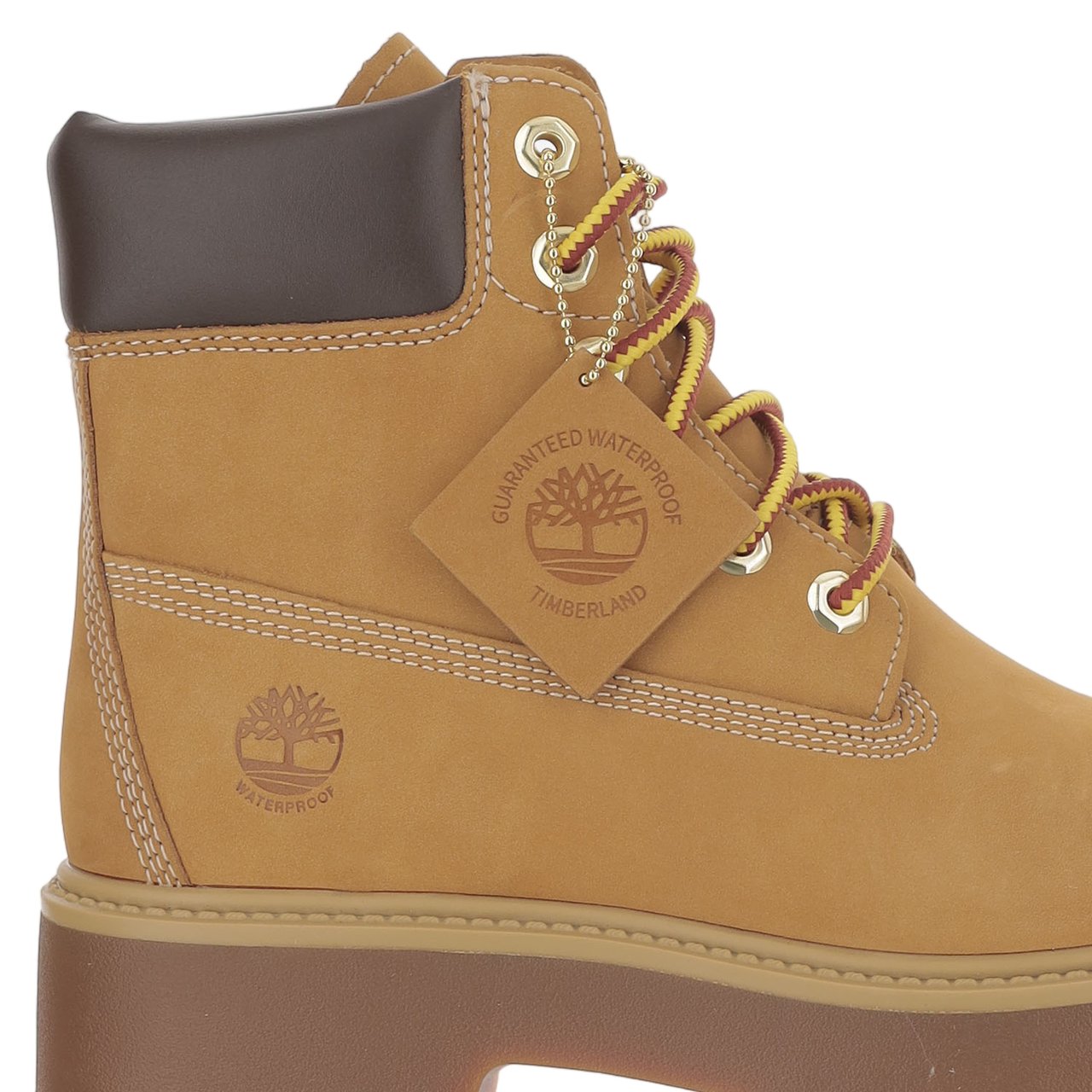 Timberland Brown Chunky Leather Ankle Boots With Waterproof Design Neutraal