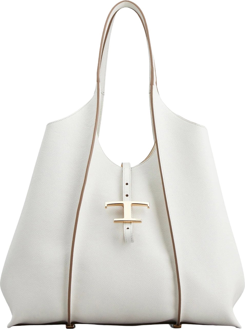 Tod's White Tsb Shopping Pend. T Medium Bag Wit