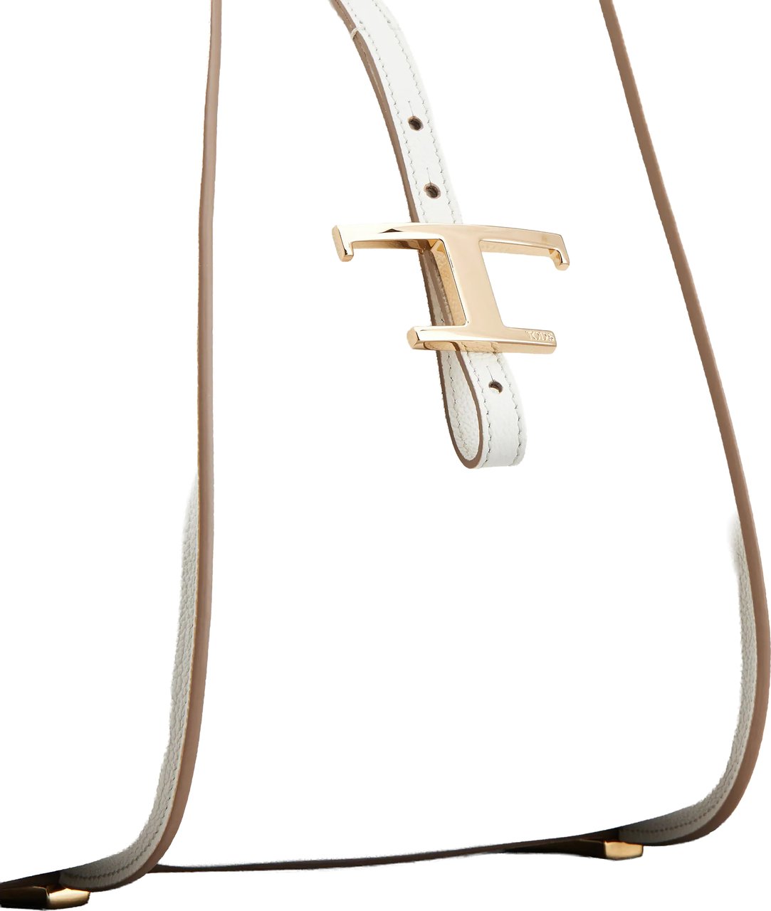 Tod's White Tsb Shopping Pend. T Medium Bag Wit