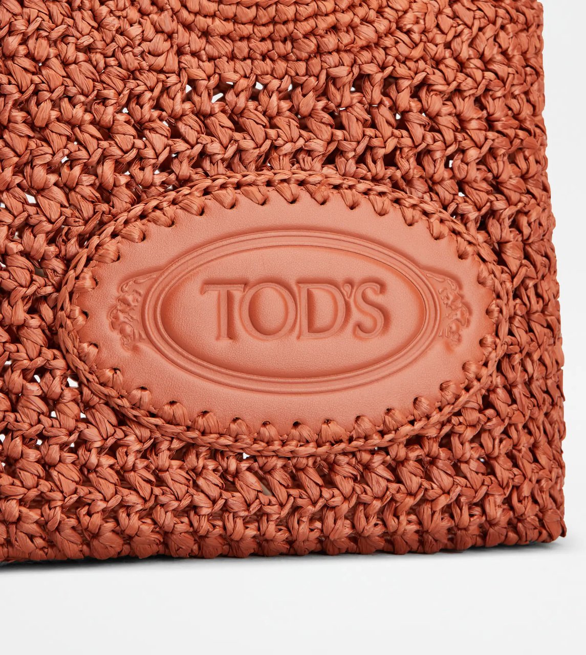 Tod's Textured Medium Tote Bag in Warm Terracotta Bruin