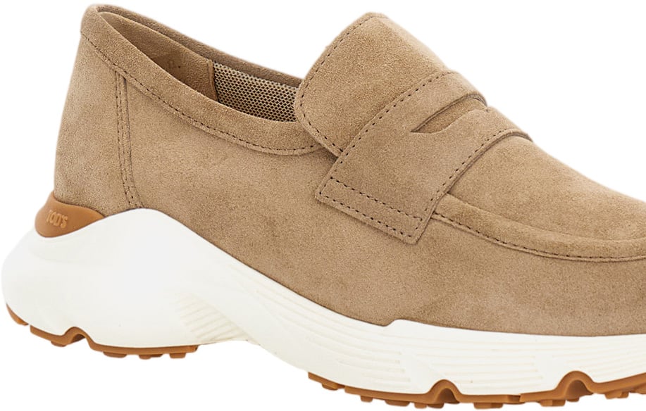 Tod's Deep Brown Smooth Leather Sport Run Loafer Bruin