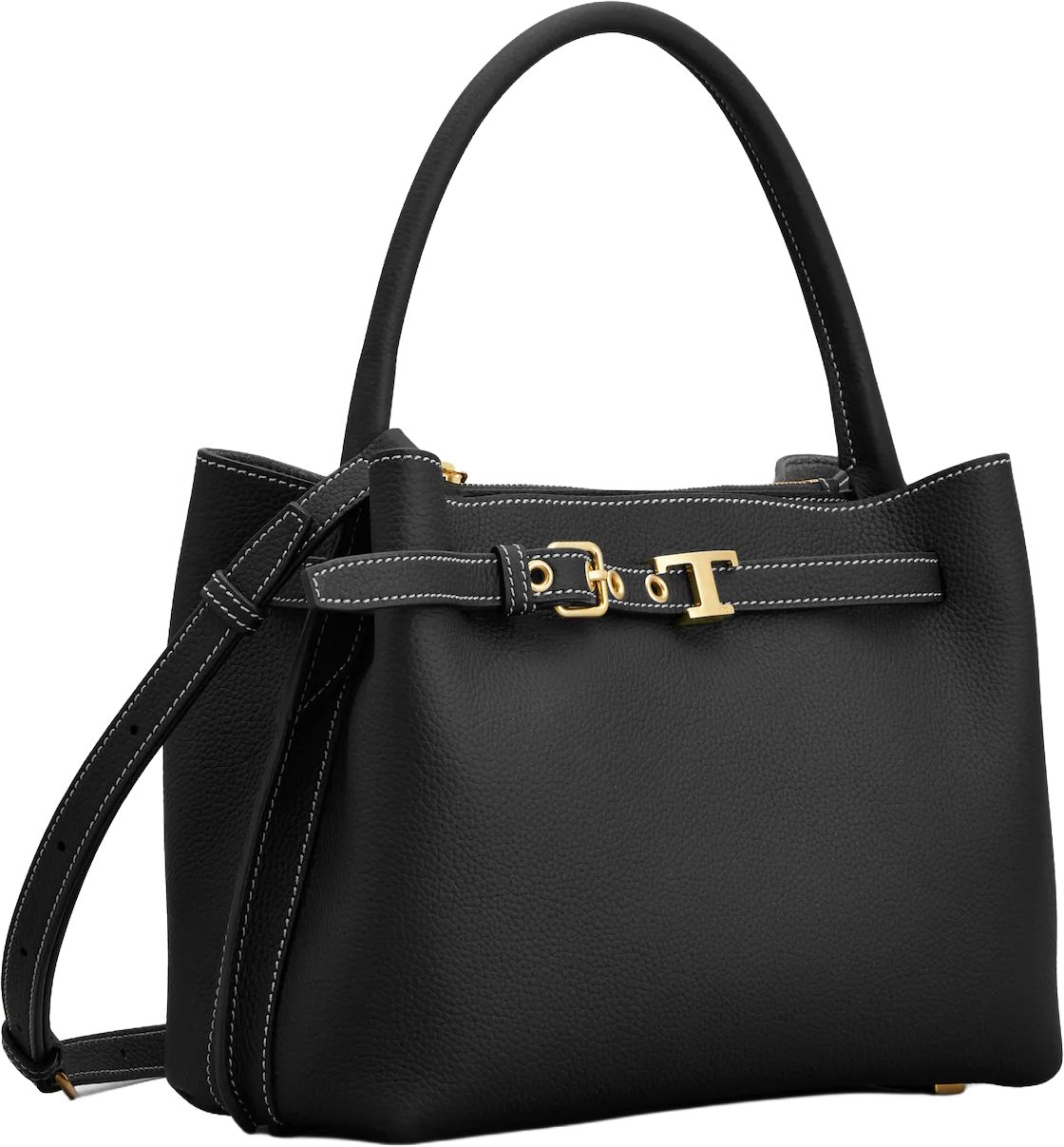 Tod's Black Tim Top Handle Mini Bag Zwart