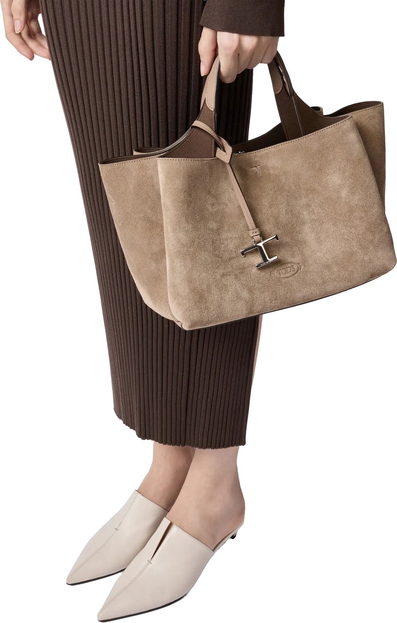 Tod's Beige Apa 2 Manici Mini Trac Bag Neutraal