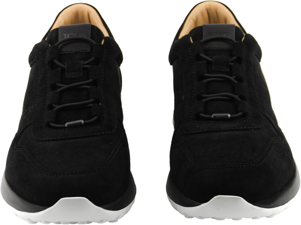 Tod's Tod's Red Dot Sneaker Pashmy Suede Black Zwart