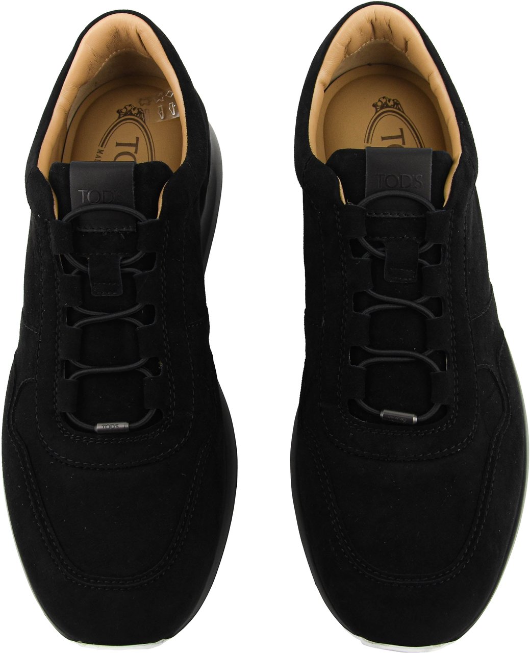 Tod's Tod's Red Dot Sneaker Pashmy Suede Black Zwart