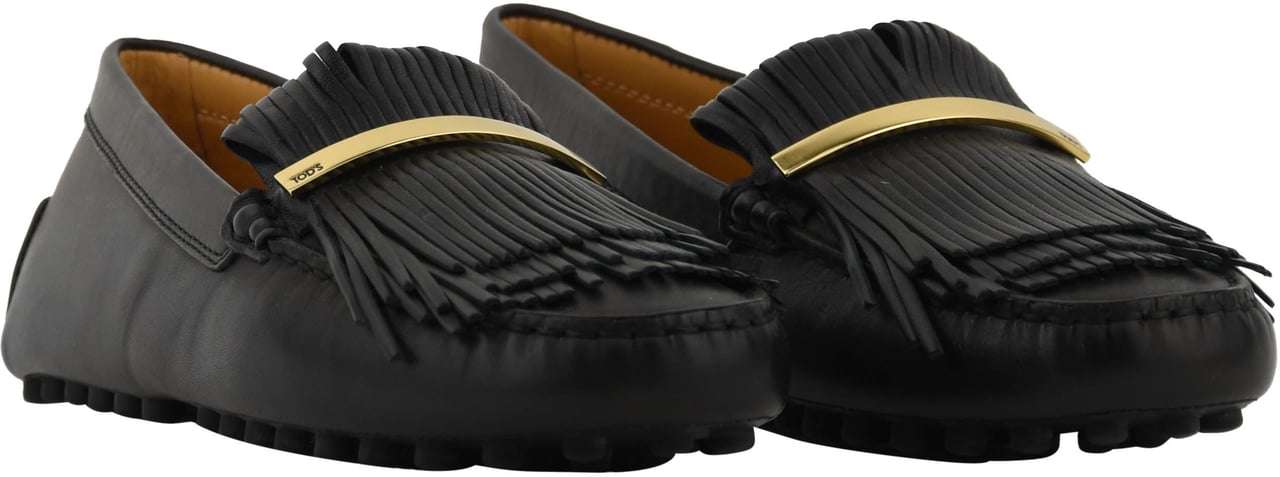 Tod's Tod's Moccasine Fringes Black Zwart