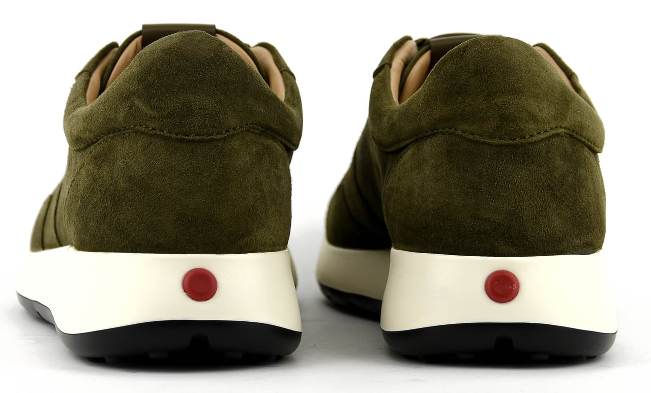 Tod's Tod's Red Dot Sneaker Pashmy Suede Green Groen