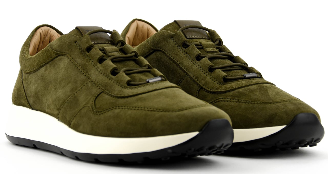 Tod's Tod's Red Dot Sneaker Pashmy Suede Green Groen
