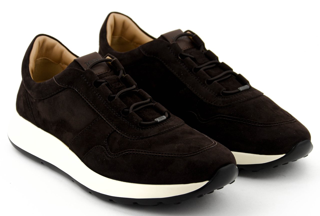 Tod's Tod's  Red Dot Sneaker Pashmy Suede Brown Bruin