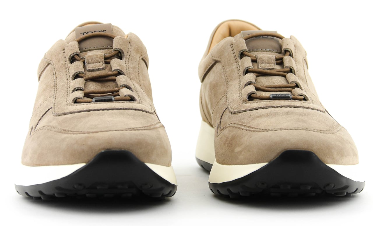 Tod's Tod's Red Dot Sneaker Pashmy Suede Taupe Beige