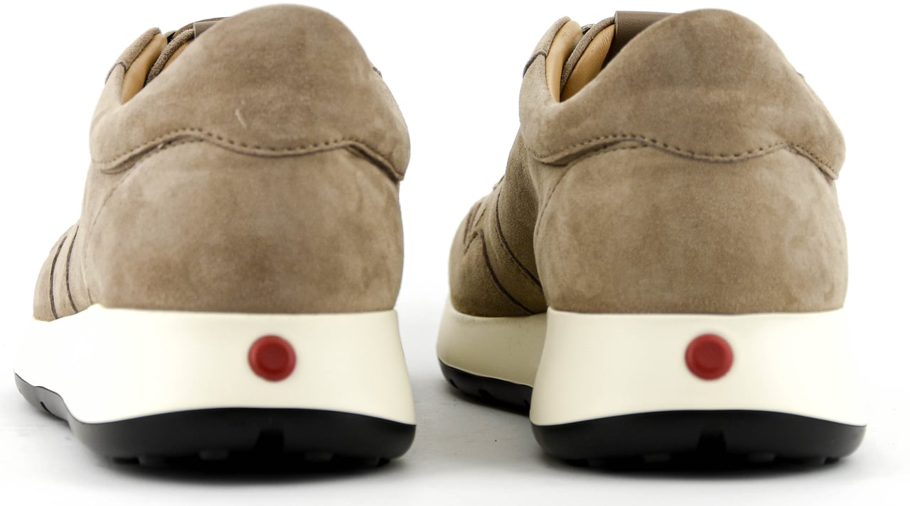 Tod's Tod's Red Dot Sneaker Pashmy Suede Taupe Beige