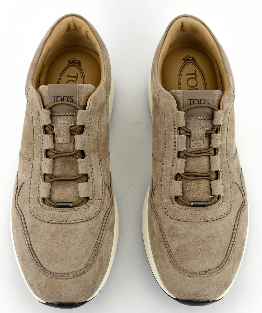 Tod's Tod's Red Dot Sneaker Pashmy Suede Taupe Beige