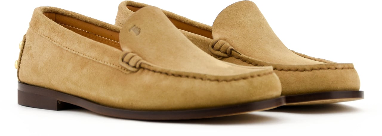 Tod's Metal Studs Loafer Camel Beige