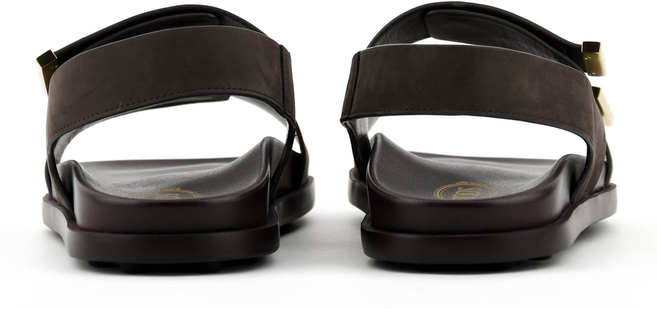 Tod's Two Strap Sandal Brown Bruin