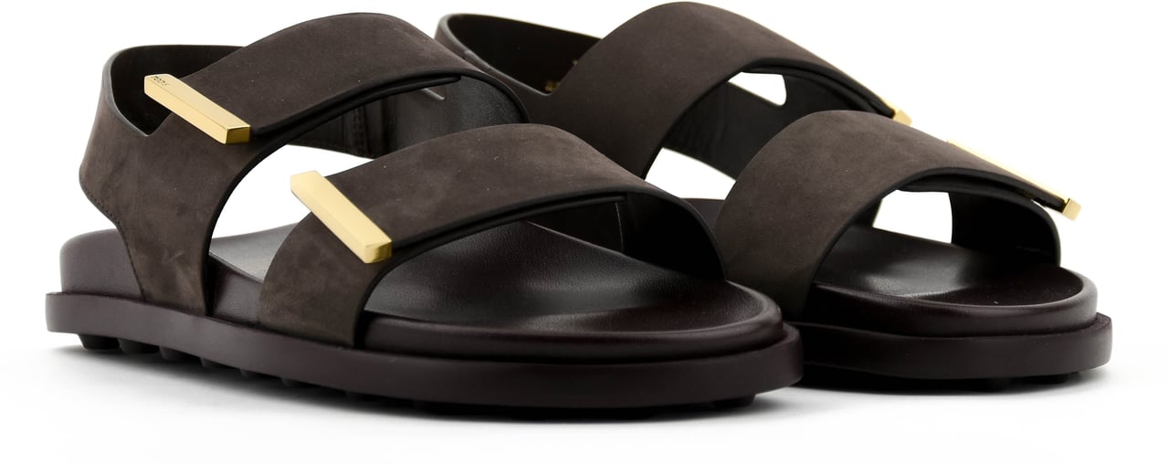 Tod's Two Strap Sandal Brown Bruin