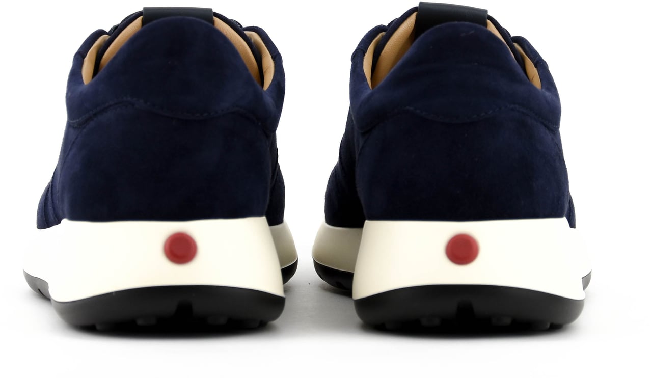 Tod's  Red Dot Sneaker Pashmy Suede Navy Blauw