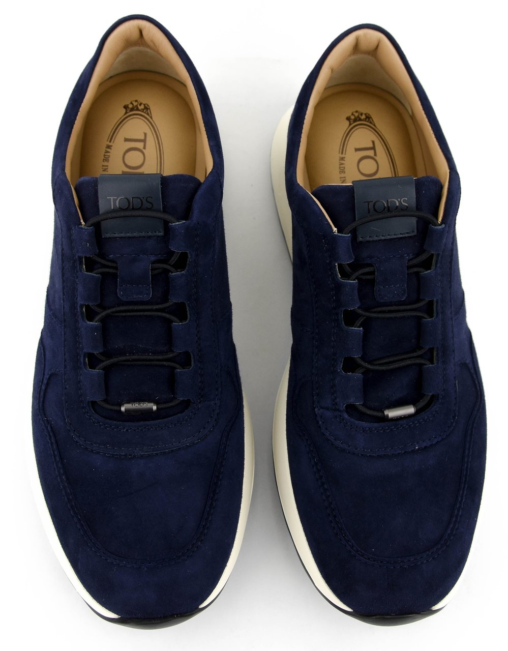 Tod's Tod's  Red Dot Sneaker Pashmy Suede Navy Blauw