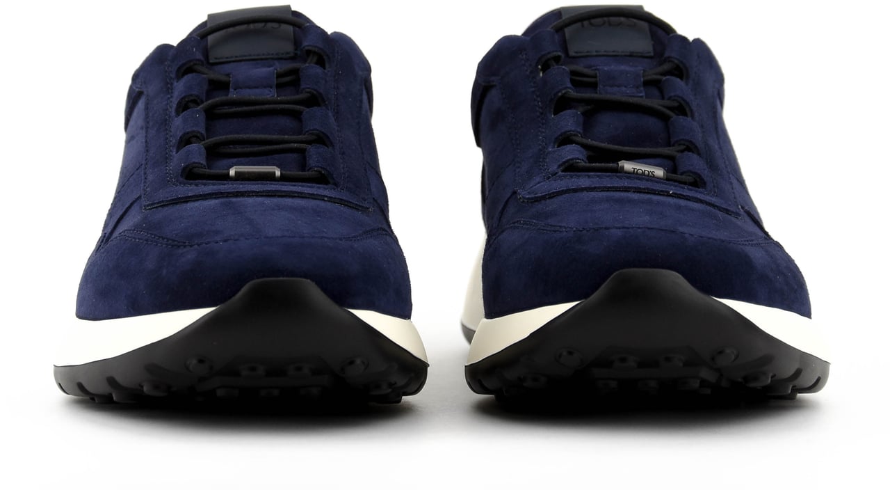Tod's  Red Dot Sneaker Pashmy Suede Navy Blauw