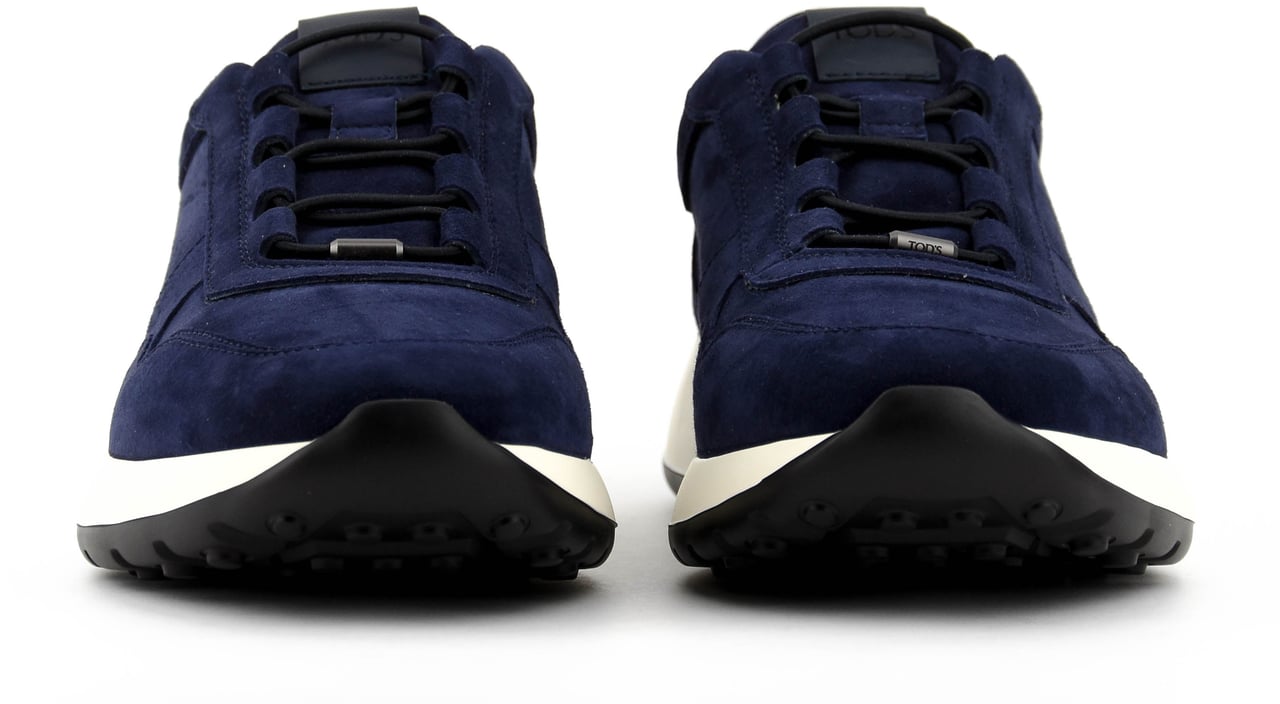 Tod's Tod's  Red Dot Sneaker Pashmy Suede Navy Blauw