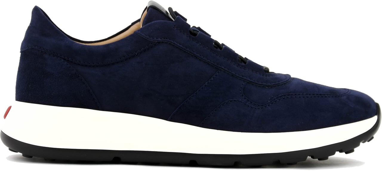 Tod's  Red Dot Sneaker Pashmy Suede Navy Blauw