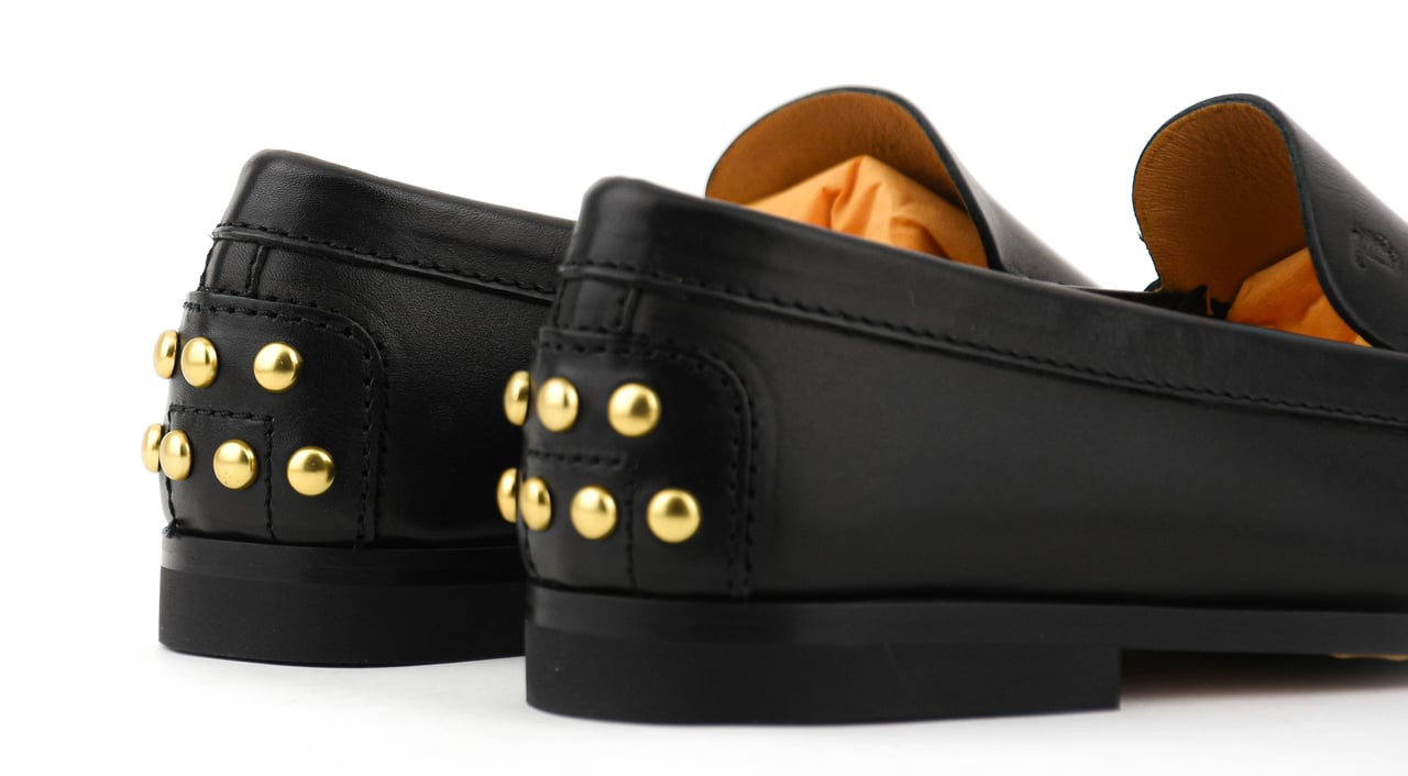 Tod's Metal Studs Loafer Black Zwart