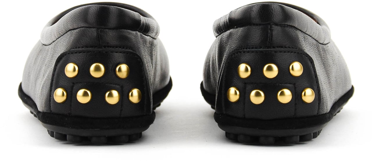 Tod's Metal Dots Ballerina Zwart