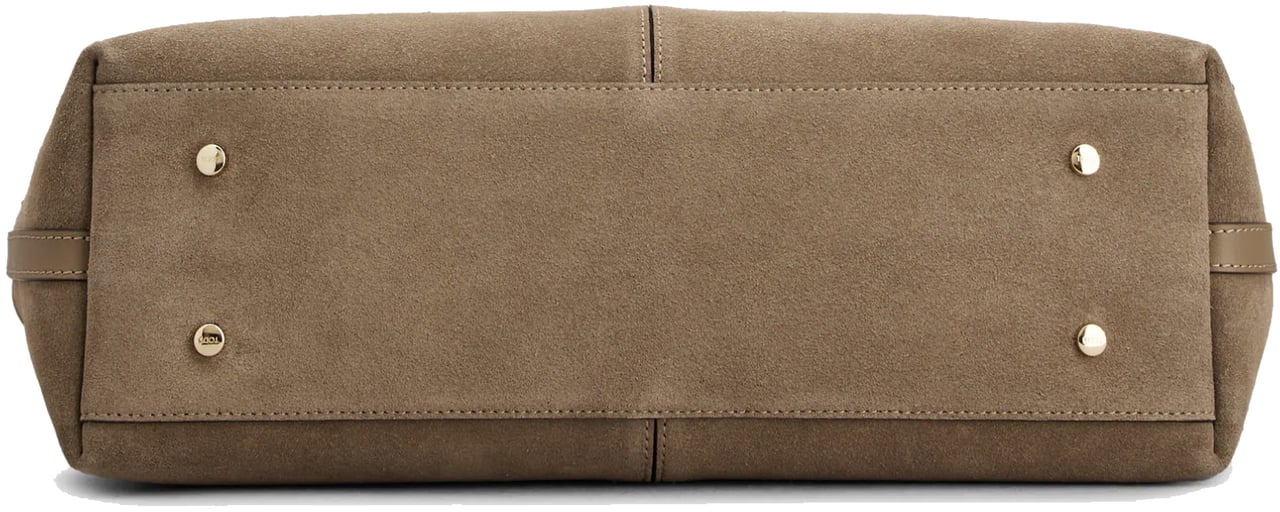 Tod's Shopping Bag Beige Suede Beige