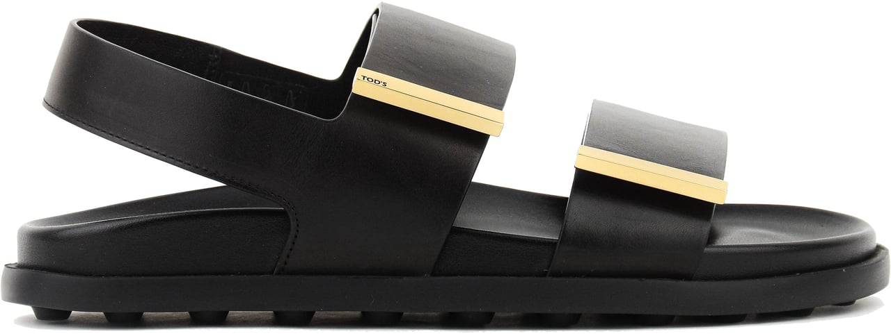 Tod's Two Strap Sandal Black Zwart