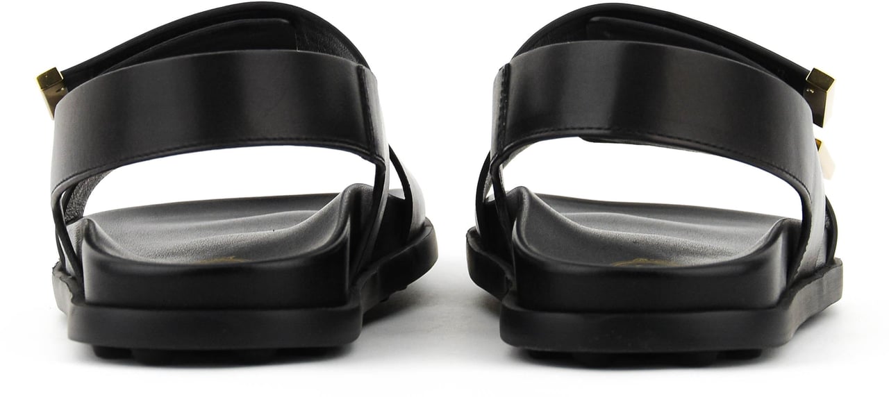 Tod's Two Strap Sandal Black Zwart