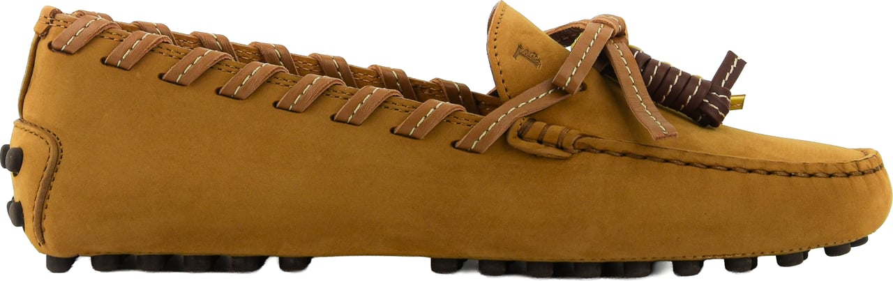 Tod's Moccasine Tassels Camel Beige