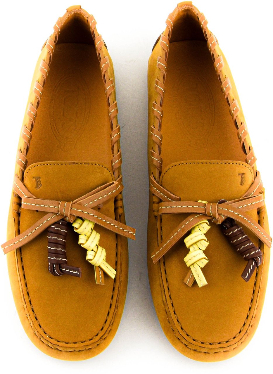 Tod's Moccasine Tassels Camel Beige