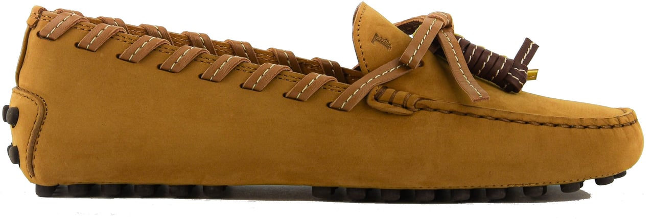 Tod's Moccasine Tassels Camel Beige